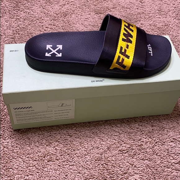Off-White Black Industrial Slides (Size 10) 43 - Picture 5 of 8